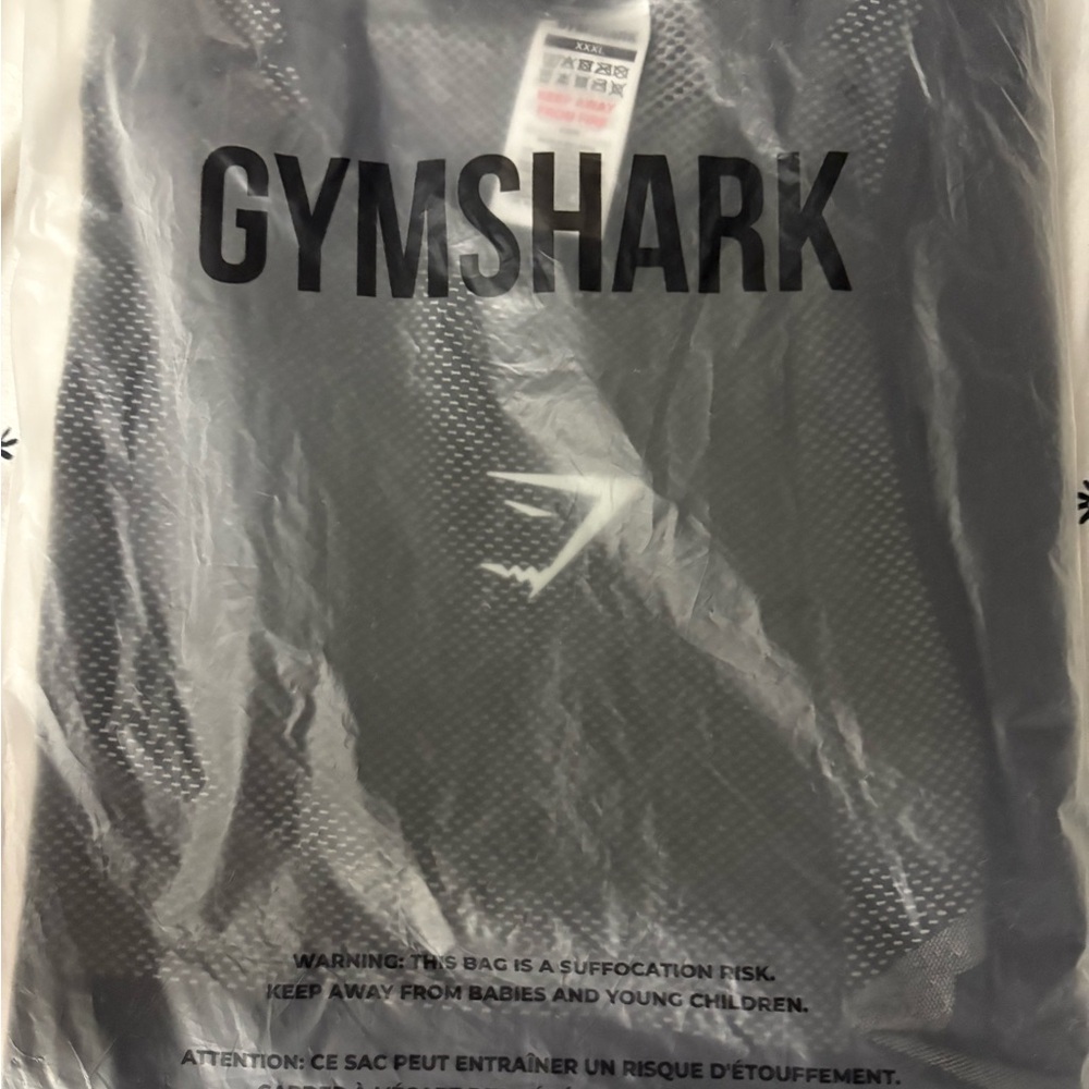 Gymshark Onyx 5 black and light grey Seamless Tank NWT NEW